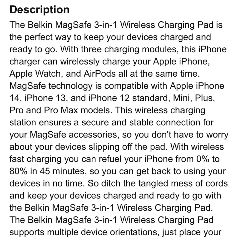 Bellini MagSafe 3in1 Wireless Charging Pad